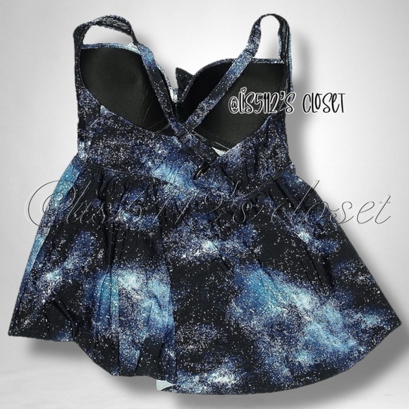 Torrid Bright Galaxy Wireless Babydoll Tankini Top & Bottoms Swimsuit SET 1X 2X - Picture 7 of 16